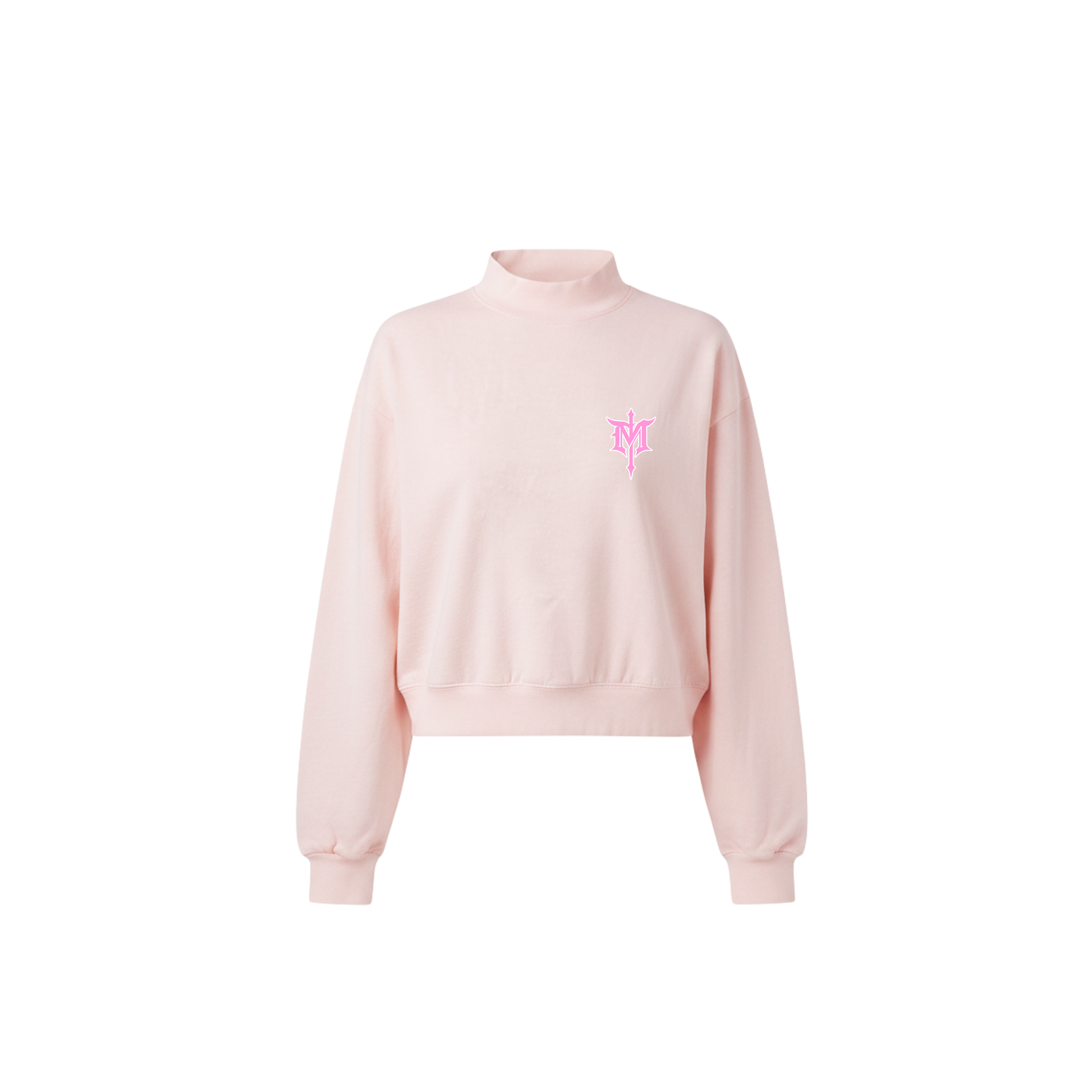 Womens Cropped Mock Neck Sweater